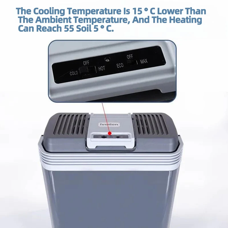 24L 220 V 12 V 15 °   55 °   Lodówka samochodowa przenośna lodówka elektryczna z zamrażarką chłodnica cieplej podwójnego zastosowania domowy