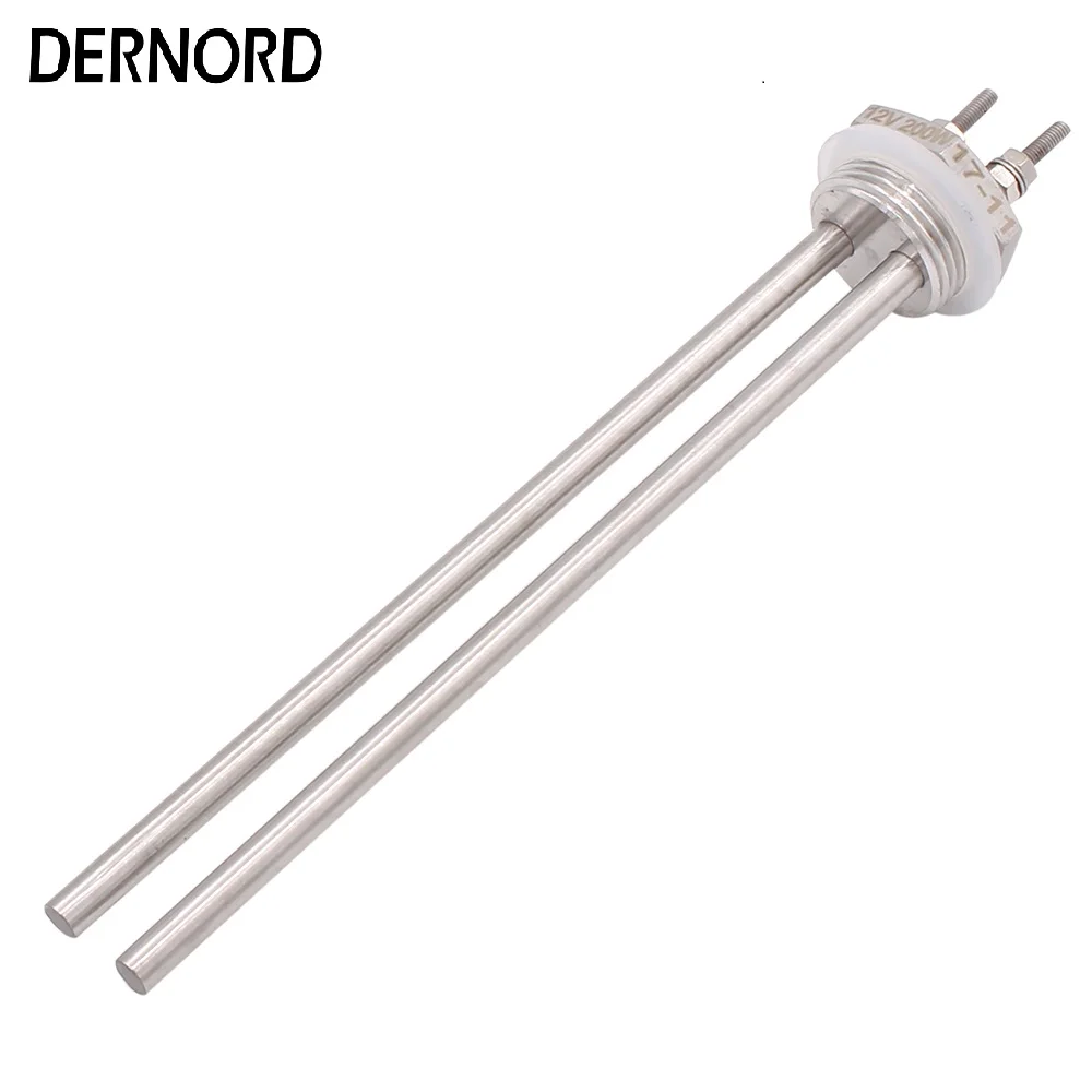 DERNORD 12 فولت 200 واط تيار مستمر سخان عنصر سخان أنبوبي سدادة لولبية مع 1 بوصة BSP الموضوع ل مدفأة تعمل بالطاقة الشمسية