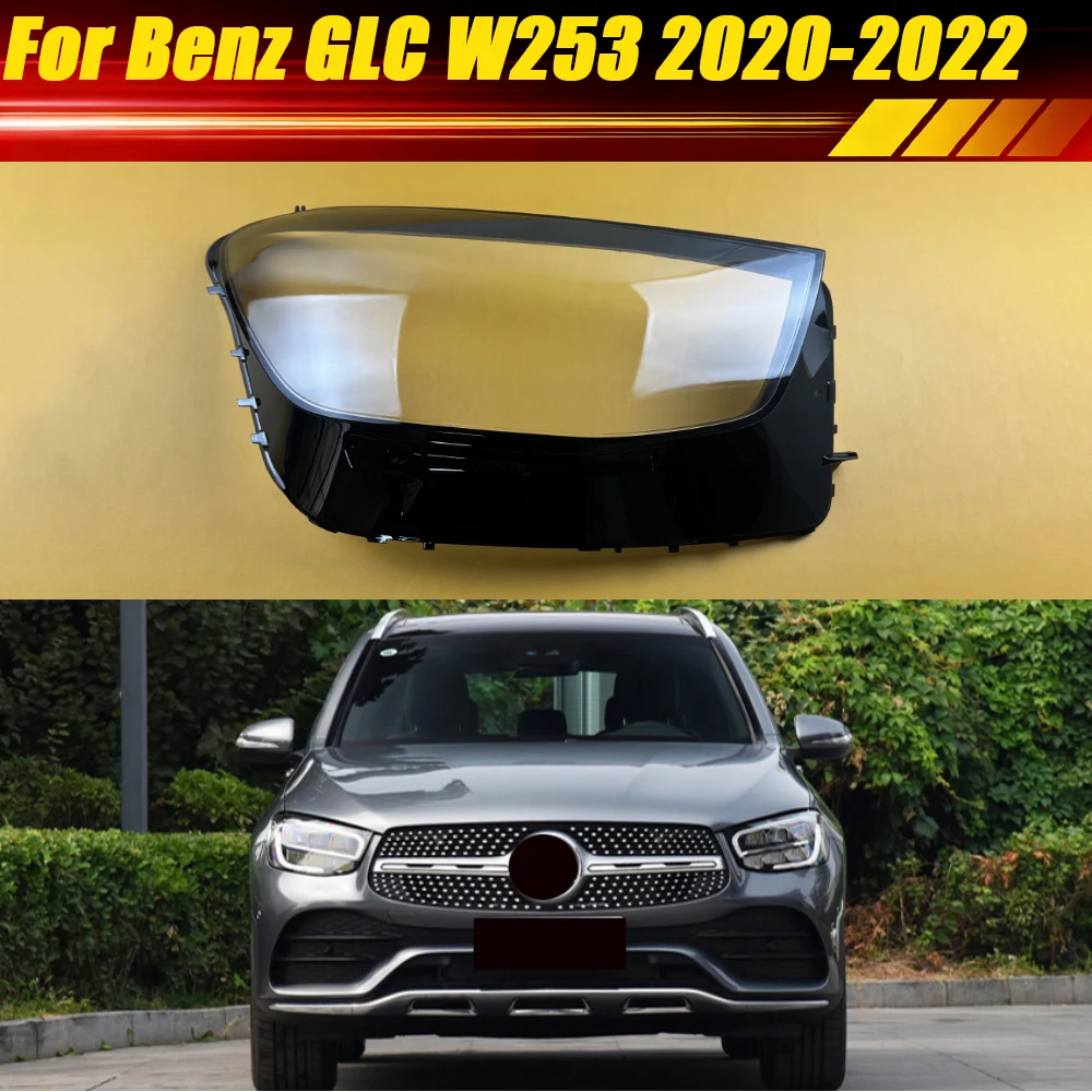 

For Mercedes-Benz GLC W253 GLC200 GLC260 GLC300 2020 2021 2022 Headlight Cover Headlamp Shell Auto Lampshdade Lens Plexiglass