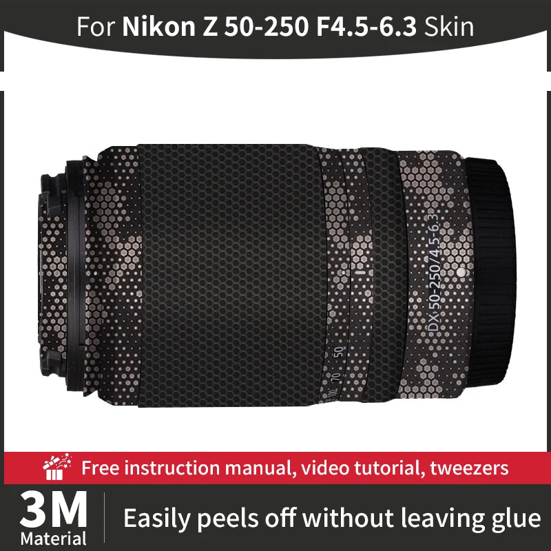 

For Nikon 50 250mm Skin Nikon Z 50-250mm F4.5-6.3 Camera Lens Skin Anti-scratch Camera Lens Sticker Protective Film More Colors