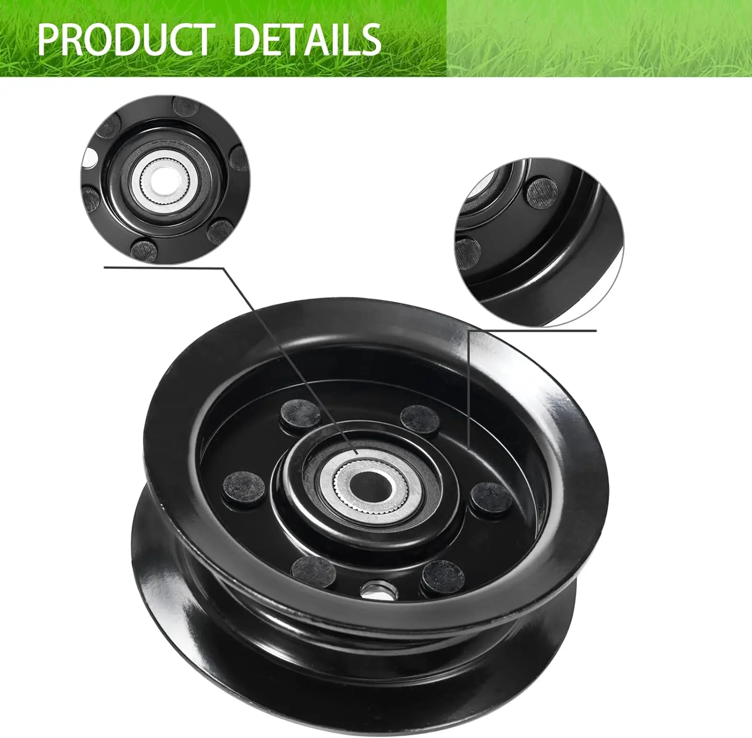 Flat Idler Pulley Replaces Toro 106-2175 332520B Exmark Toro 50 54 inch Deck Lawn Mower