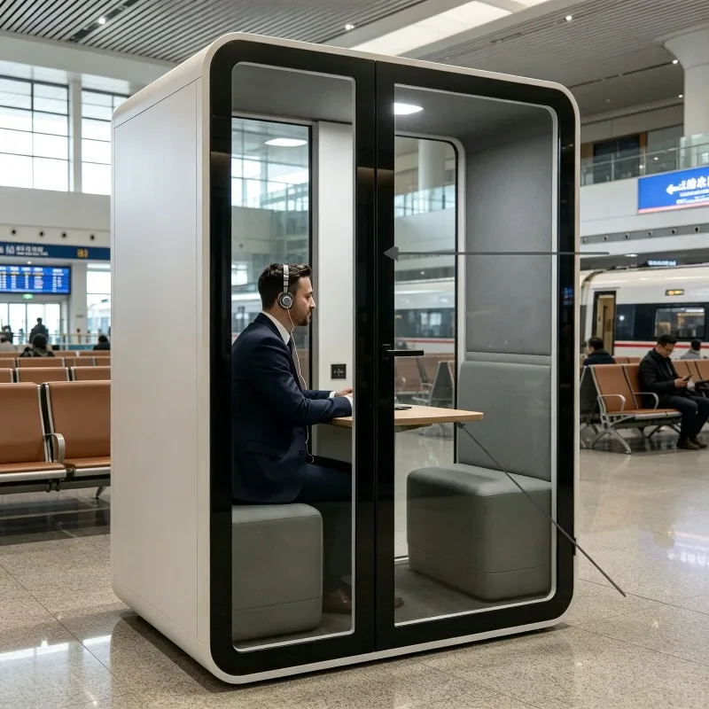 Silent Cabin Customized Modular Phone Booth Movable Acoustic Privacy Office Study Pod
