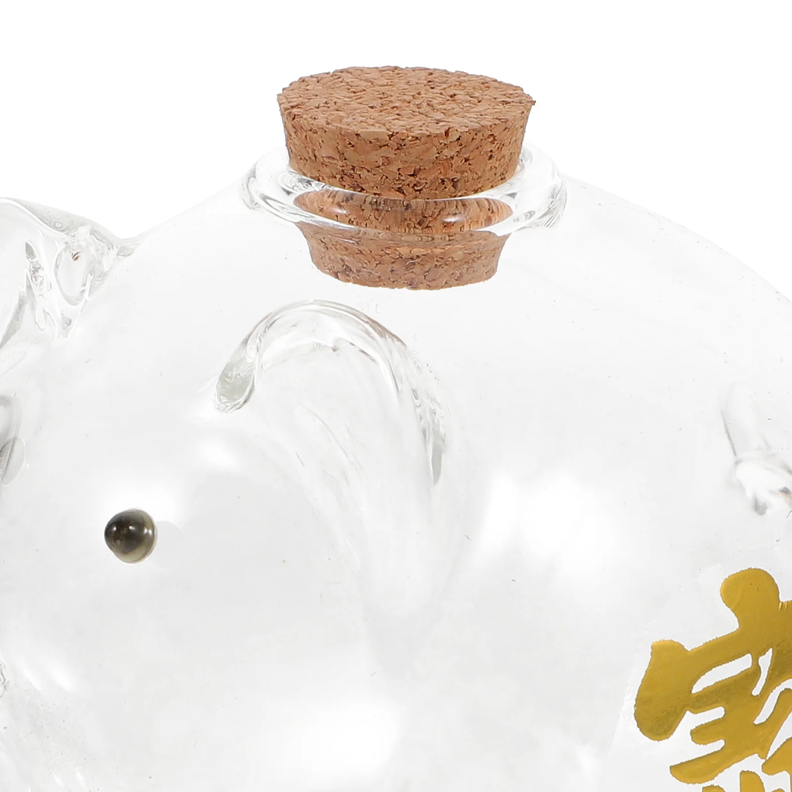 

Adorable Transparent Glass Piggy Bank Money Saving Jar Pig Shaped Coin Storage Box Decorative Saving Pot for Home Office Kids