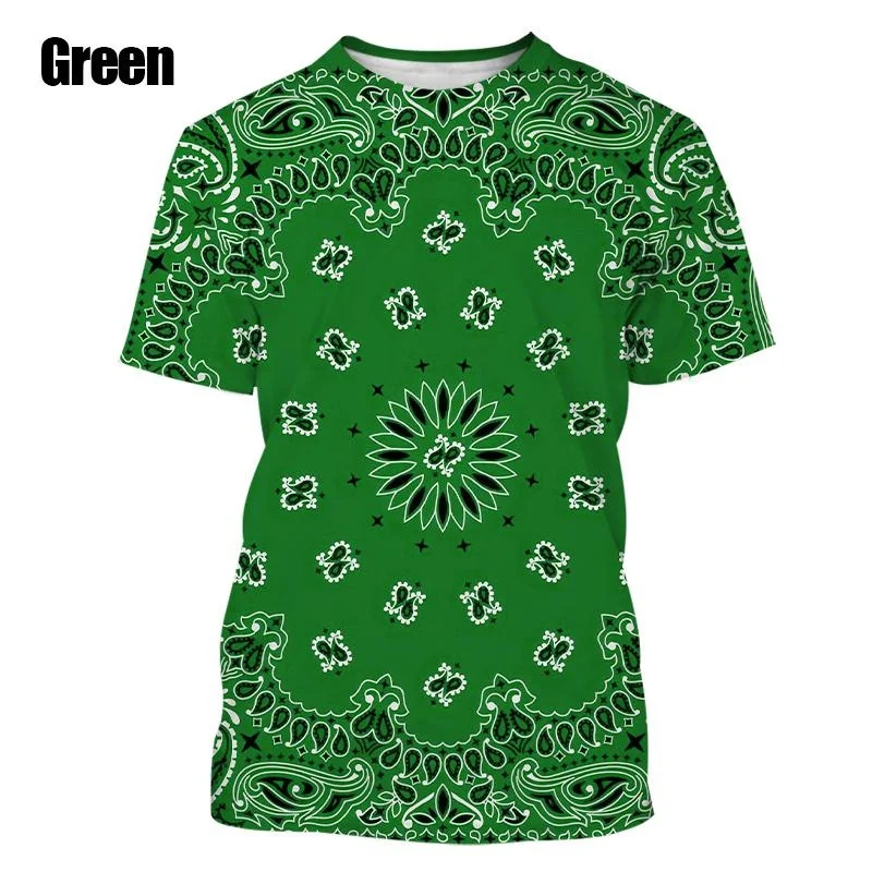 New Harajuku 3D Print Persia And India Paisley Pattern T Shirt For Men Hinduism Spiritual Totem Graphic Tee Shirts T-shirts Tees