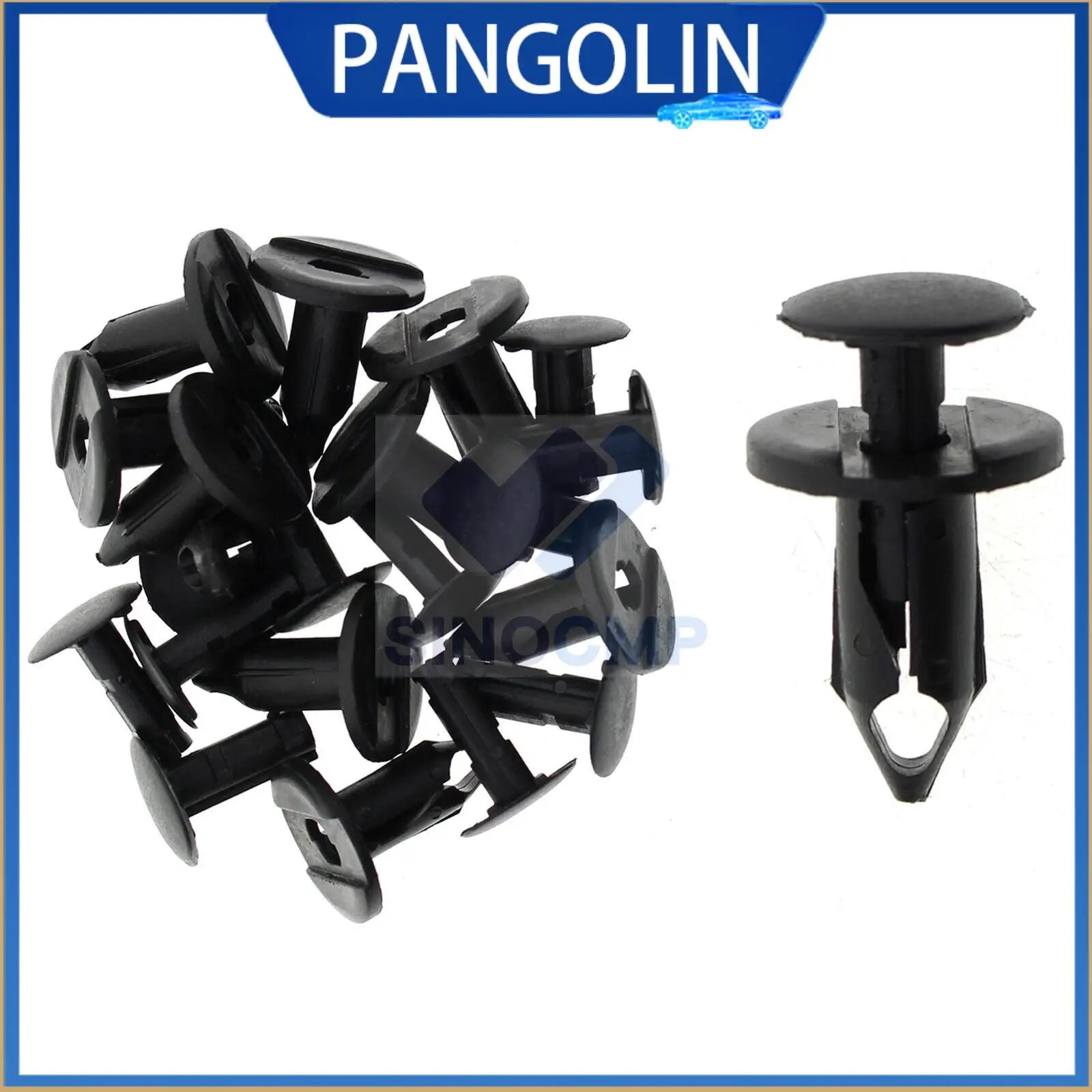 

PANGOLIN 40PCS Car Push Retainer Pin Kit Auto Body Bumper Rivet Clips Plastic Trim Moulding Fastener Assortment Set for Vehicle