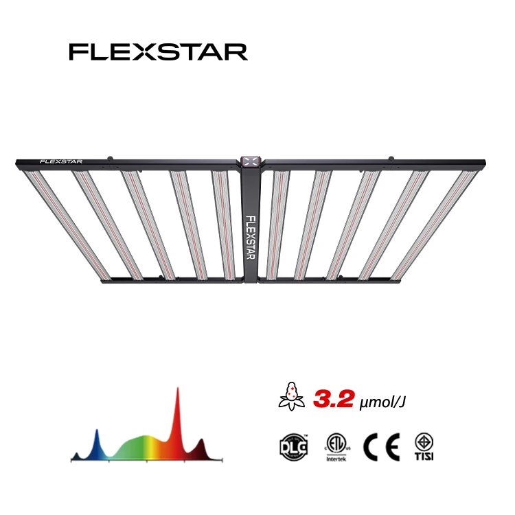 Hot selling：Flexstar Redline Spectrum Tunable 3.2Umol/J 1200W UV IR Separate Control Daisy-Chain Led Grow Light with Fully Seale