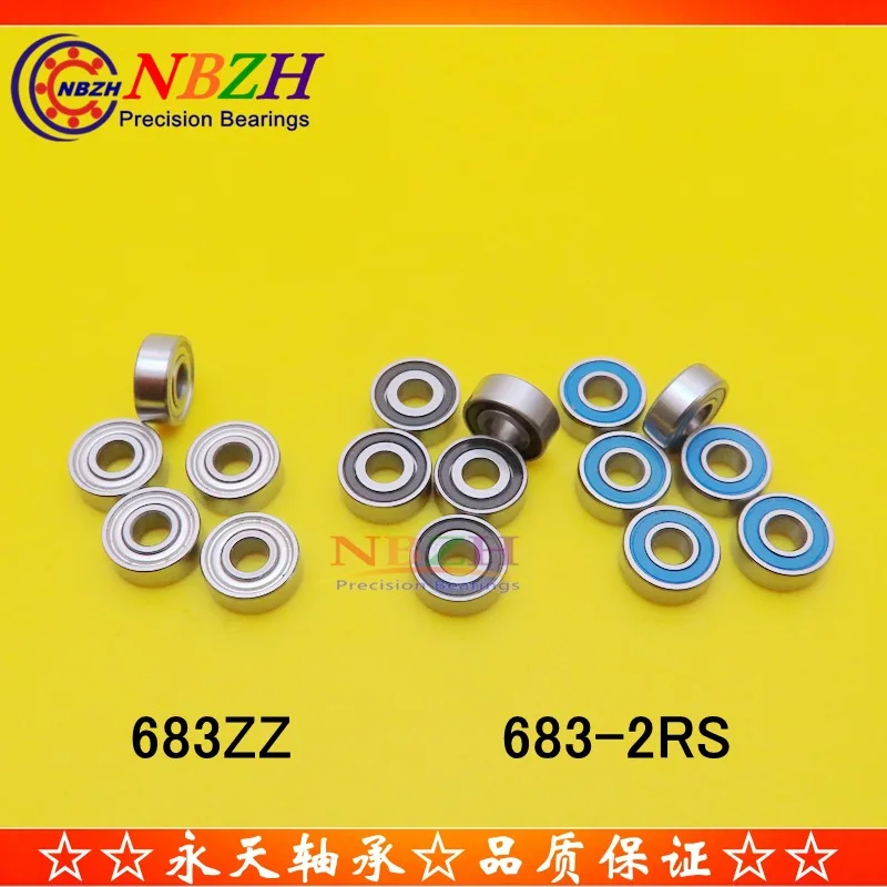 Bearing steel or stainless steel miniature ball bearing 683ZZ 683-2RS L-730 S683ZZ 638/3ZZ 3*7*3