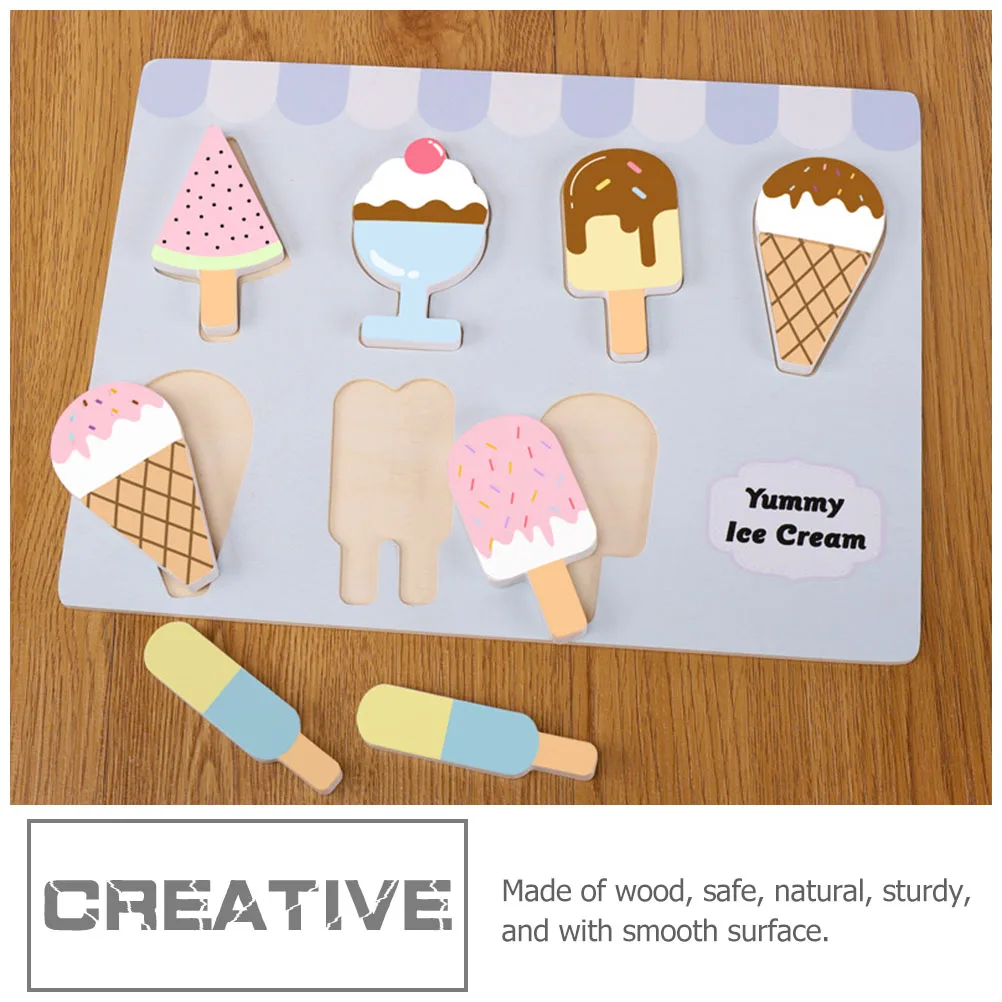 

Ice Cream Puzzle Kid Learning Pretend Color Recognition Toys Toddler Play for Kids