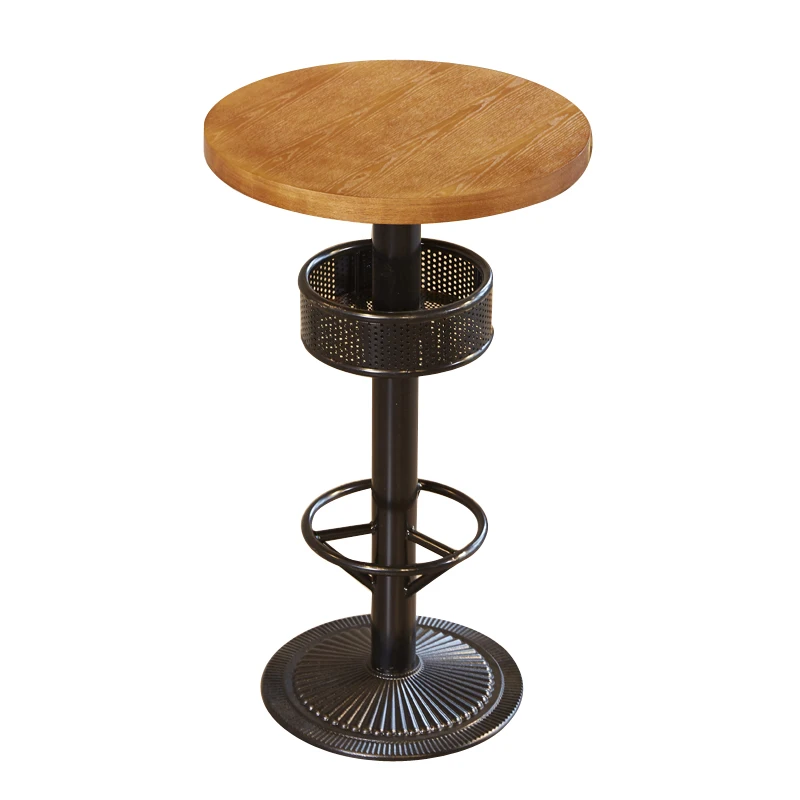 

Leisure milk tea shop dining bar tables and chairs wrought iron high stool theme restaurant high bar chair bar chair