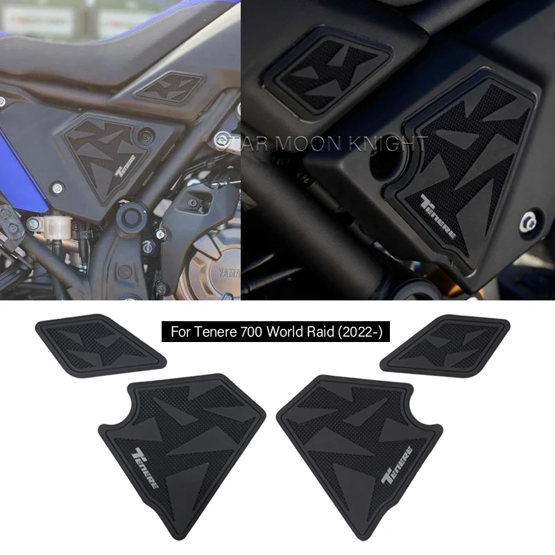 

For Yamaha Tenere 700 Tenere700 World Raid 2022- Motorcycle Side Fuel Tank pad Tankpad Protector Non-slip Decorate Stickers