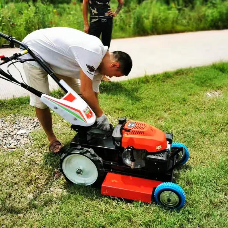 

Mini lawn mower CE certification weeding machine portable power weeder high efficiency self propelled mower