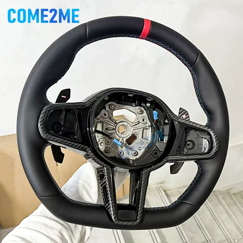 CS-Lederlenkrad, passend für BMW 3er 4er 5er Serie G20 G21 G80 G81 G22 G23 G26 G30 G32 G87 G80 Autoteile-Upgrade