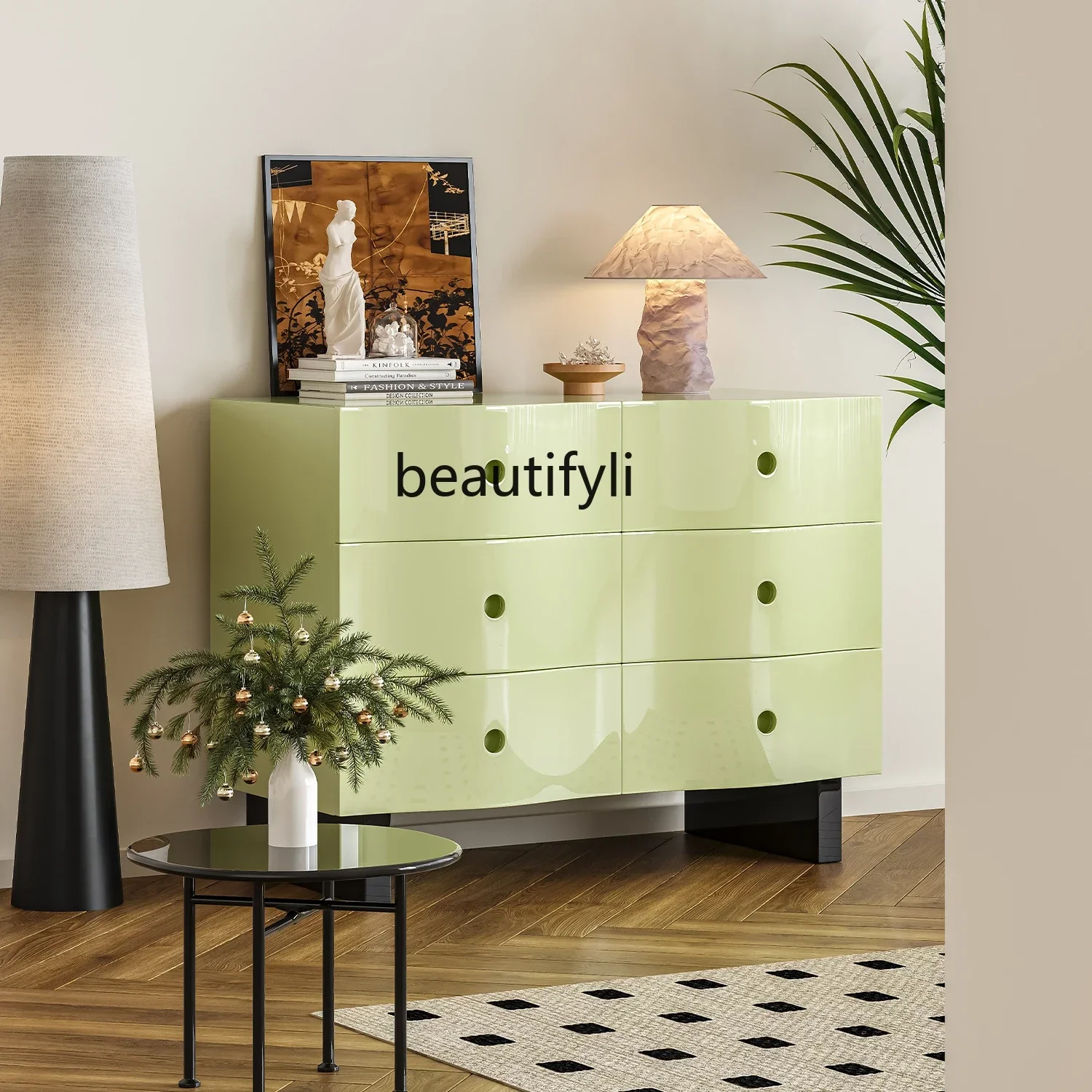 

1184Simple light luxury bedroom storage cabinet living room porch cabinet storage decorative chest cabinet
