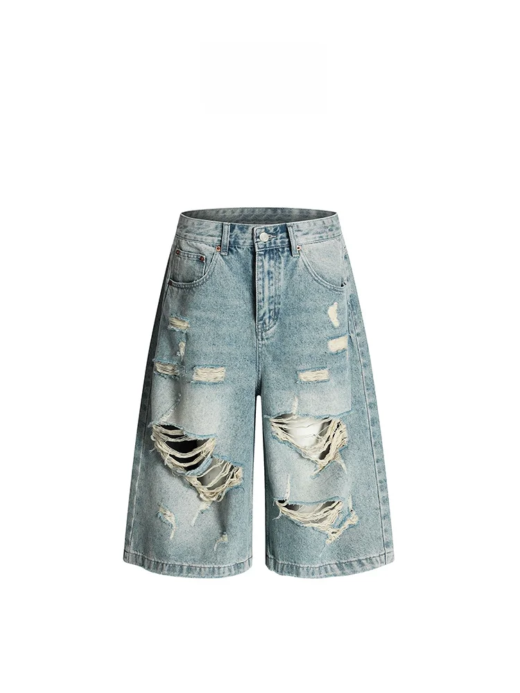 

Ретро-джинсы в американском винтажном стиле, потертые, для мужчин и женщин, летние, новые, в стиле High Street, свободные, широкие брюки, повседневные, с заниженной талией