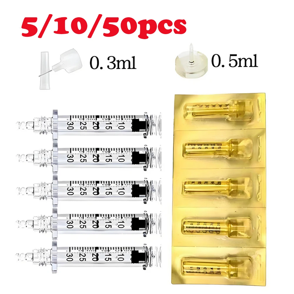 

5/10/50pcs 0.3/0.5ML Ampoule Head for Pressurized Pen No-needle Hyaluronic Acid Filler Injection Accessories Atomizer Head