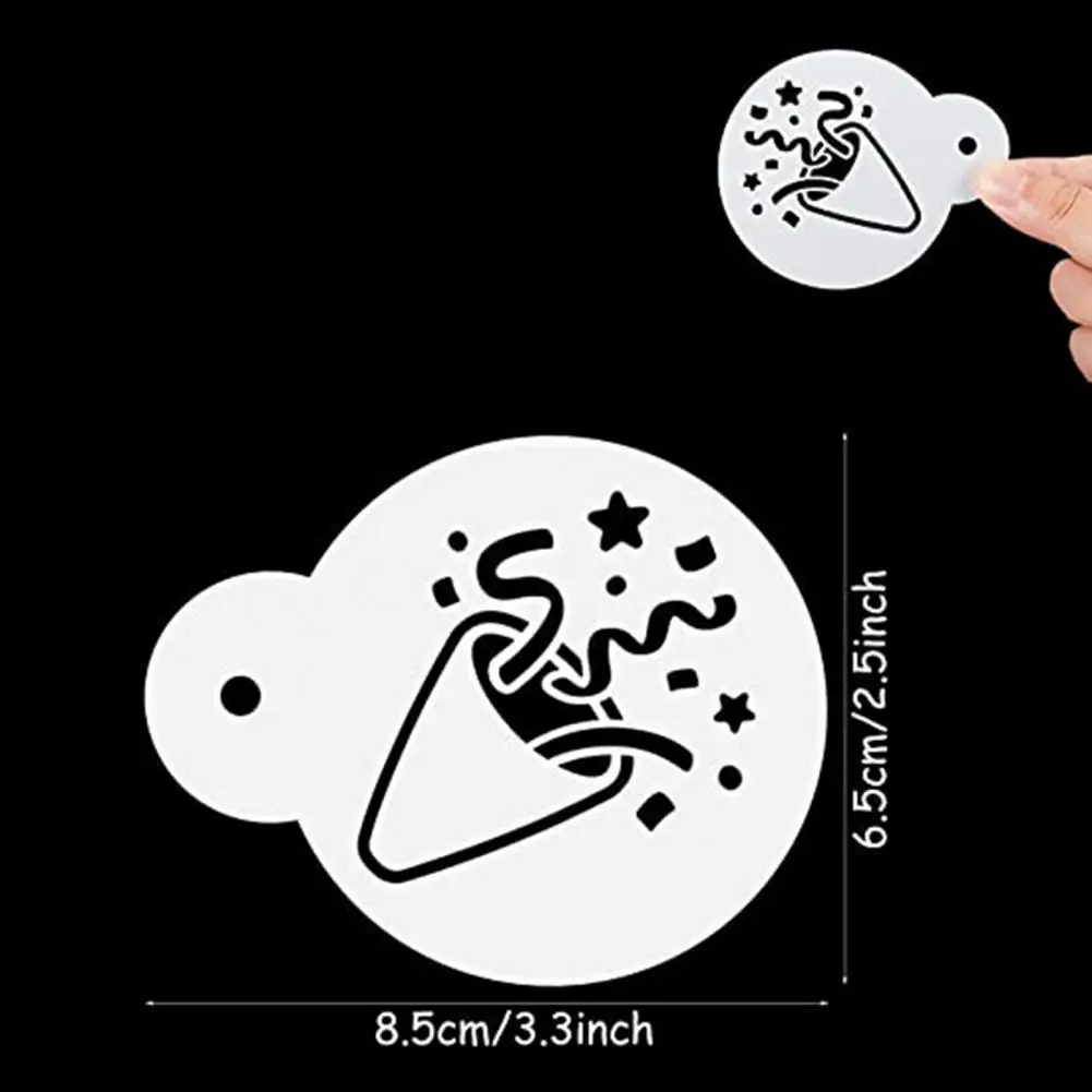 Cake Spray Stencils 20 Pcs Cake Flower Spray Molds Set Reusable Food Grade Cookie Stencils Coffee Decoration for Baking
