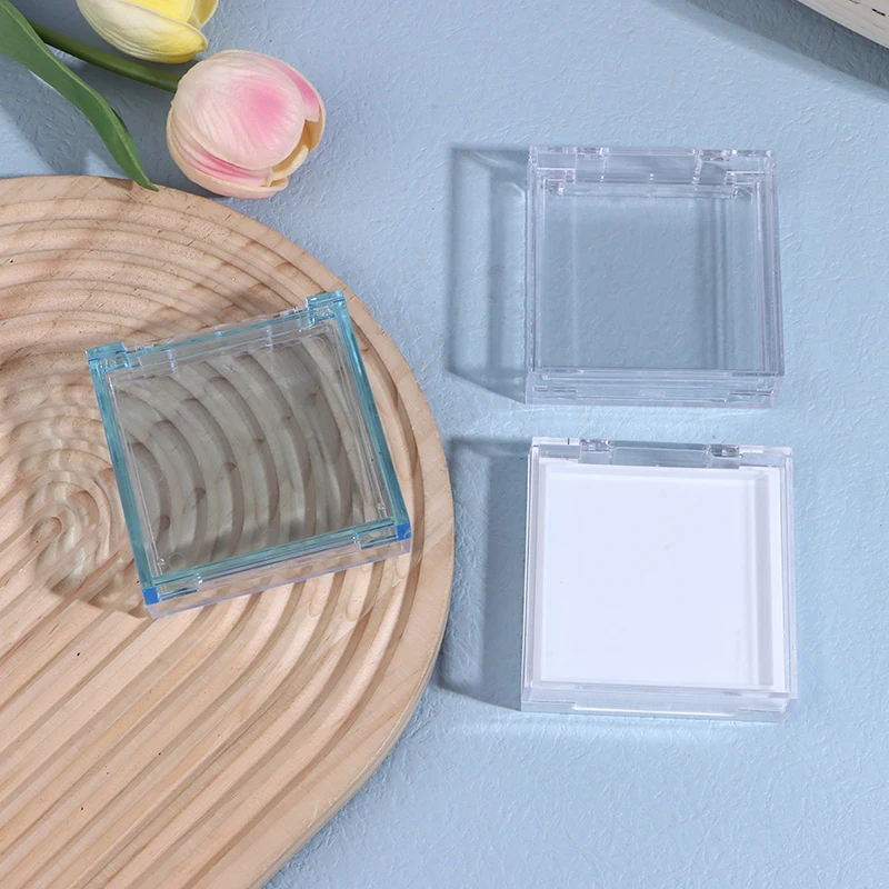 

1 Pcs Blue/White/Transparent Double Layer Press On Nail Tips Box For Personal&Salon Packing,display Case Can Store Accessories