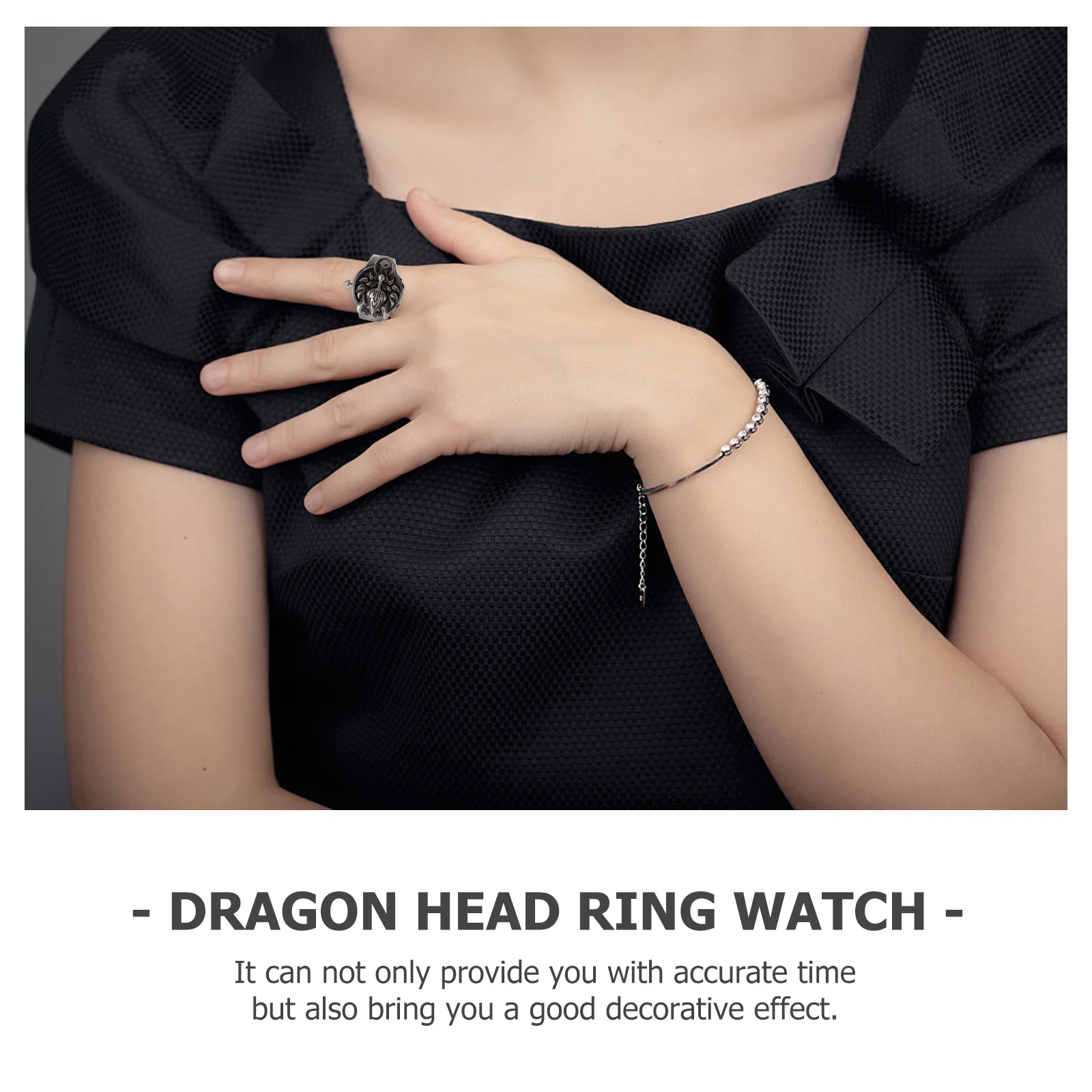 Ring Watch Vintage Women's Watches for Kids Mens Minimalist Zinc Alloy Dragon Head Finger