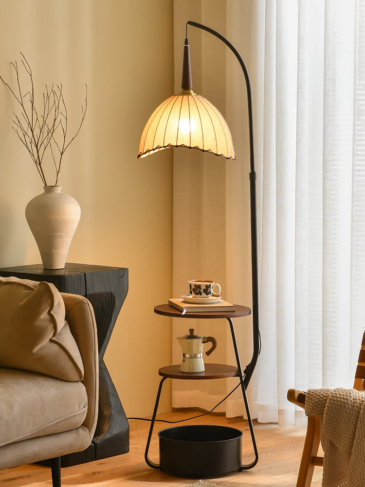 

Floor lamp living room sofa side few medieval French American retro bedside shelf integrated bedroom vertical desk lamp