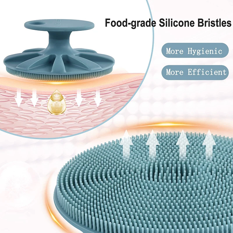 لينة سيليكون الجسم الغسيل الشامبو فرشاة يده دش التطهير فرش التقشير حمام فرشاة رئيس مدلك أدوات الاستحمام #6