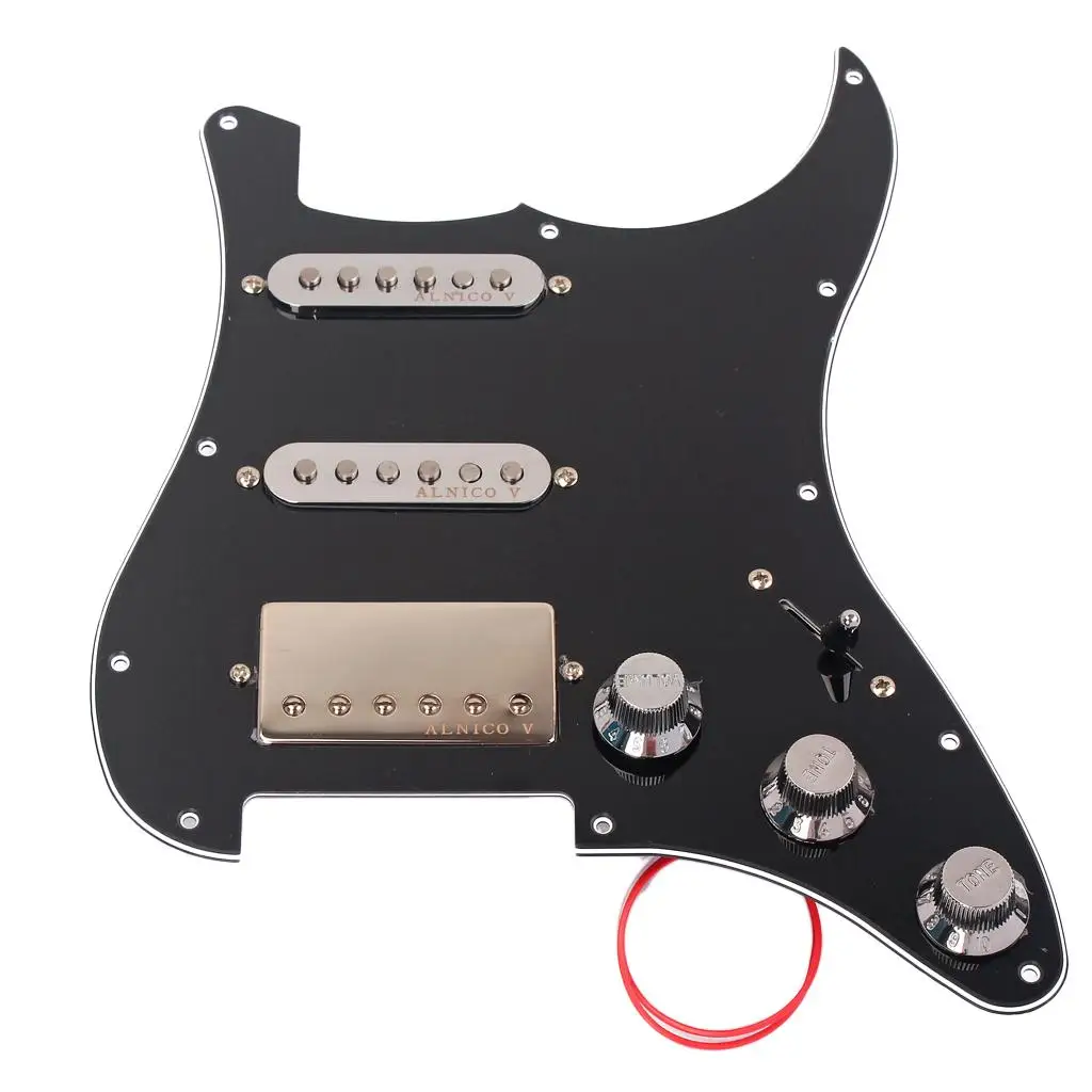 1 Set SSH Prewired Alnico 5 Pickup Pickguard for ST Electric Guitar Replacement