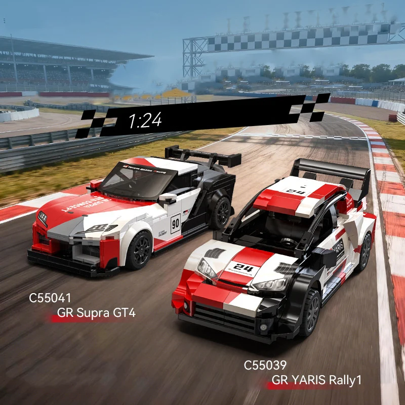 

Скорость 1:24 Масштаб Япония Raing Wrc Rally Строительный блок GR Supra GT4 Yaris Спортивный автомобиль Кирпичи Строительные игрушки для детей Подарки