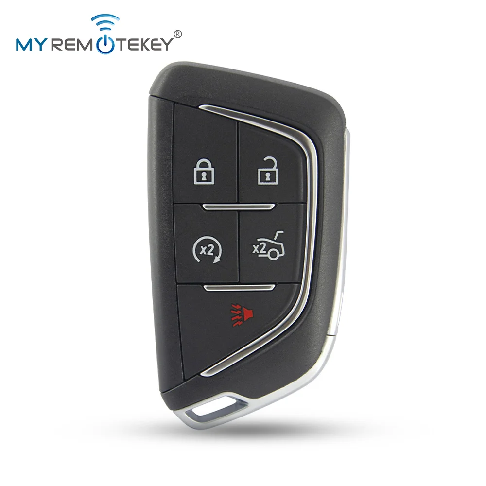 REMTEKEY FCC YG0G20TB1 Smart Key Shell 5 Button for 2020-2022 Cadillac CT4 CT5 PN 13538860, 13536990, 13541988