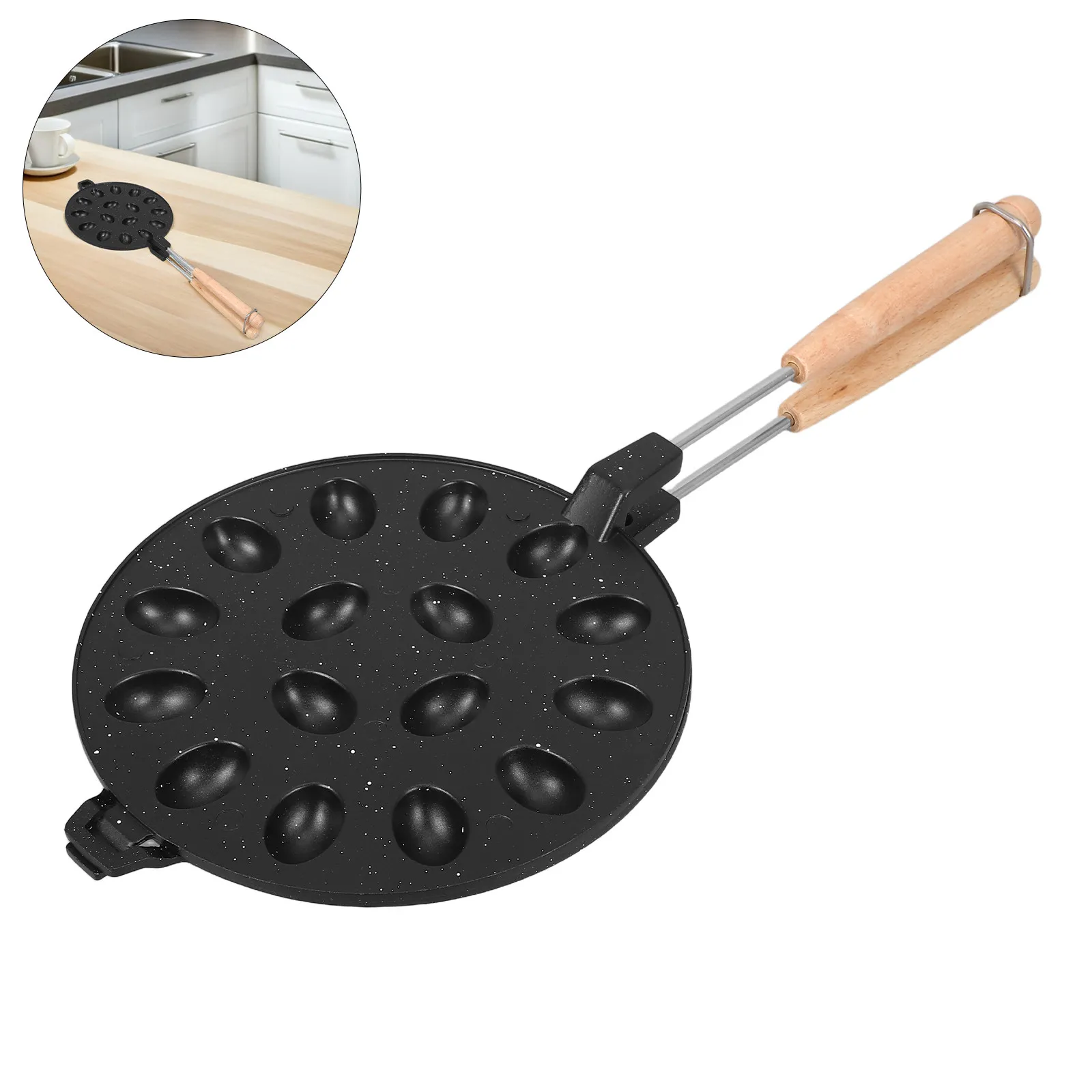 

16-Slot Walnut Cookie Mold Aluminum Alloy Baking Pan Reusable Metal Fondant Mold DIY Chocolate Candy Maker for Festive Baking