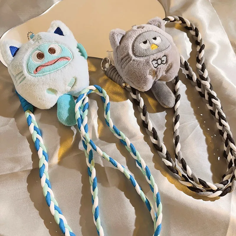 Sanrio Hangyodon อะนิเมะ Kawaii เชือกสะพายข้างเคสโทรศัพท์คลิปหลังน่ารักการ์ตูนแบบพกพากลางแจ้งจี้ของขวัญสําหรับเด็ก