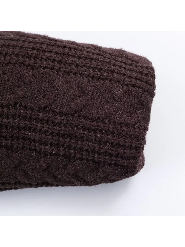 HH Vrouwen Elegante Zakken Gebreide Katoenen Jas Vrouwelijke Casual Effen Rits Capuchon Acht Strand Weven Verdikte Winterjas