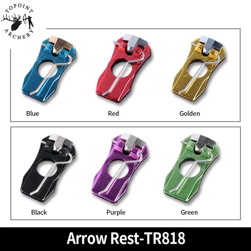 TR818 Archery Arrow Rest Aluminum Alloy CNC Arrow Bracket Right / Left hand for Recurve Bow Hunting Shooting Outdoor accessory