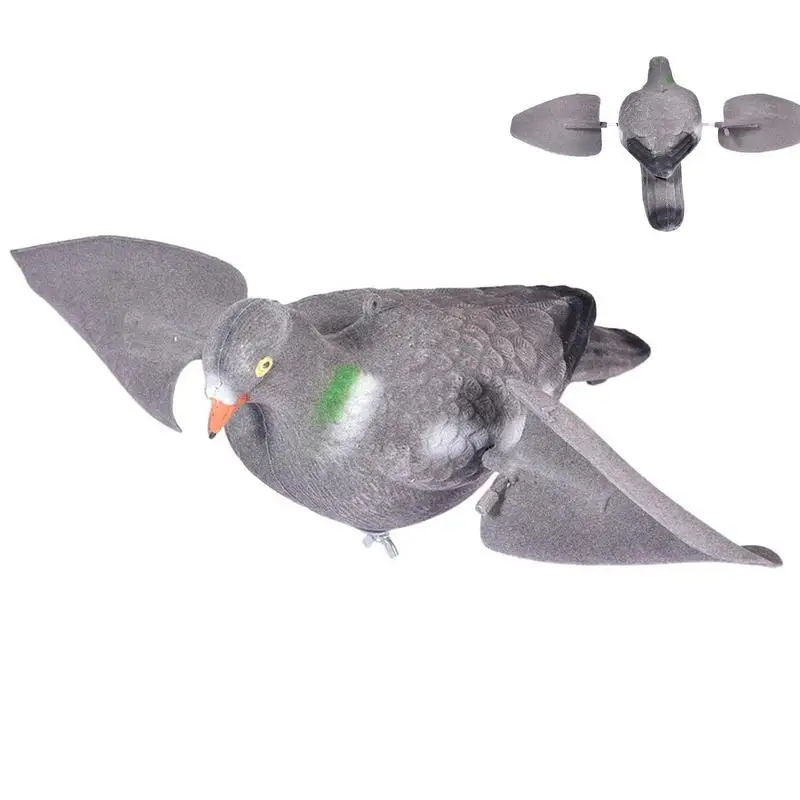 Outdoor Wind-driven Pigeon Motion Decoy With Movable Wings Animal Fake Pigeon Decoy Garden Decoration For Hunting Pigeon