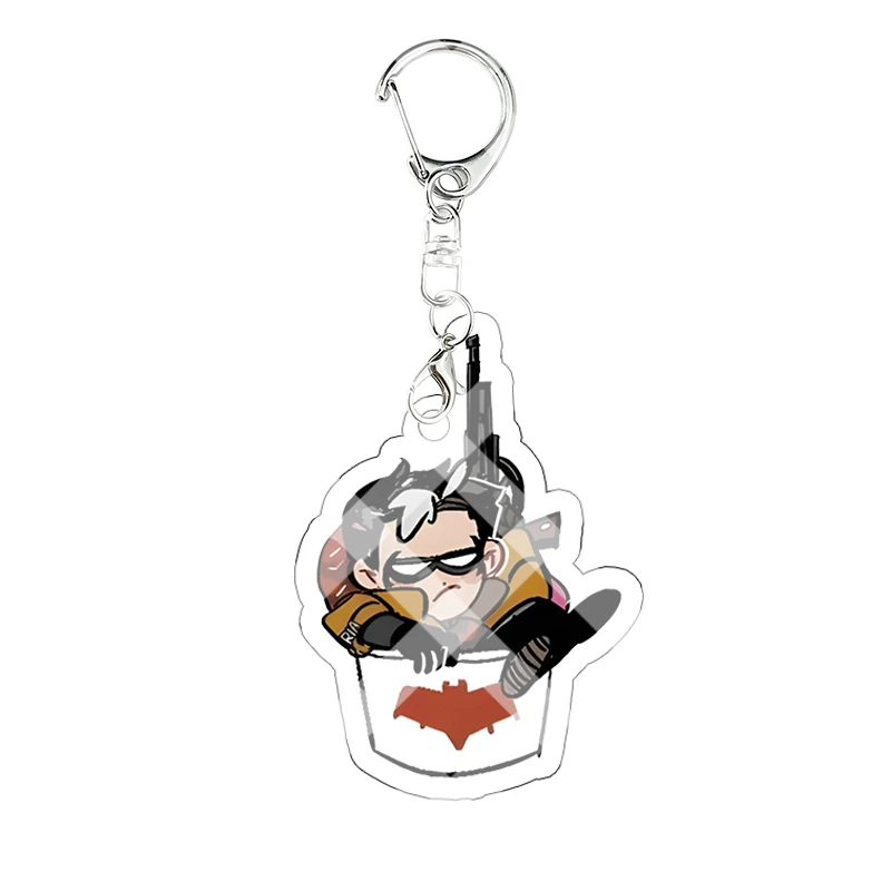 BatmanFamily Acryl-Schlüsselanhänger Kawaii Jason Todd Nightwing Exquisite Dekoration Accessoires Studenten-Schlüsselanhänger Rucksack-Anhänger Geschenk – Detail 6