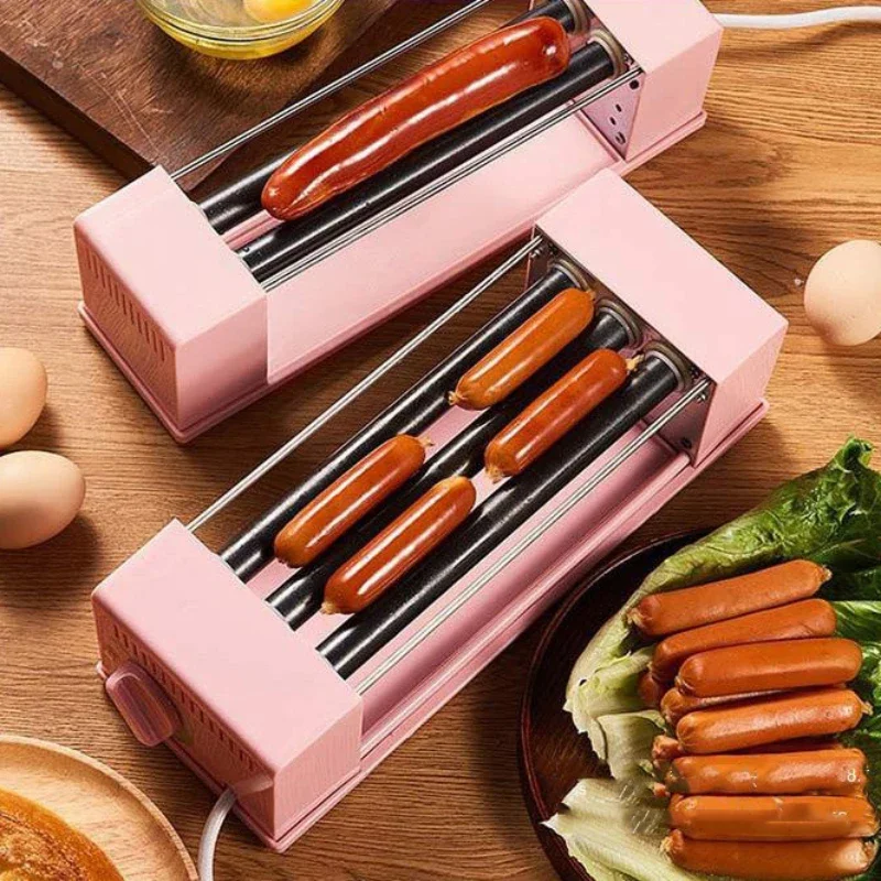 Kiełbasa Grill 1PC Domowa mini maszyna do hot dogów Mini domowa kiełbasa Grillowana rolka do kiełbasy Nieprzywierający stojak Maszyna śniadaniowa