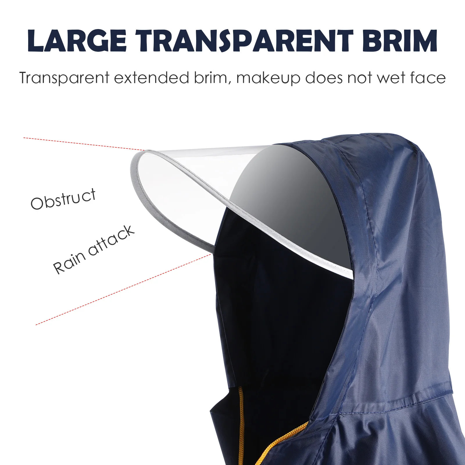

Bike Raincoat Unisex Waterproof Hooded Windproof Tear Resistant Oxford Pvc Poncho For Scooter Wheelchair Camping Outdoor