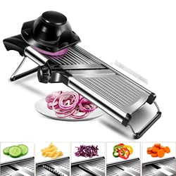 Multi-function Adjustable Mandoline Slicer Stainless Steel Vegetable Slicer Chopper Cutter for Potato Tomato Onion Carrot