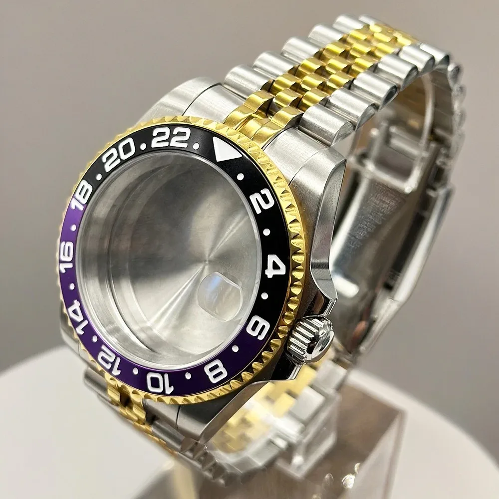 NH34 NH35 NH36 NH38 NH39 NH70 ムーブメント 40mm ケース 28.5mm ダイヤル シルバー オールド ウォッチ GMT サブボックス セラミック ベゼル アルミニウム サファイア