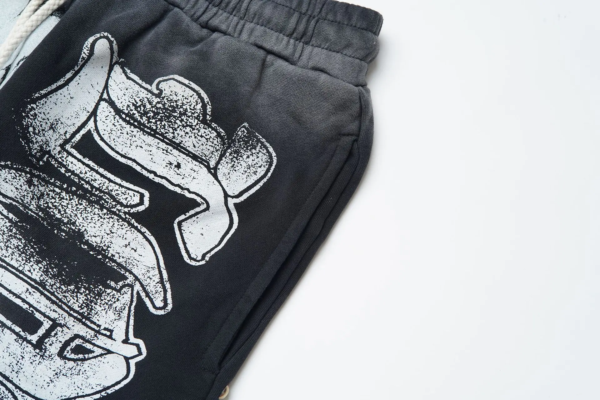 American-Style Lost Intricacy Shorts Cropped Pants Printed Distressed Vintage-Look High-Street Unisex Style