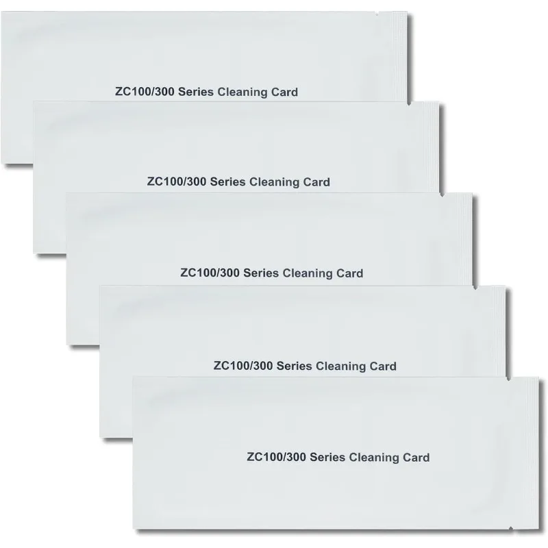 5PCS 105999-311 Cleaning Kit For Zebra ZC100 ZC150  ZC300 ZC350 ID Card Printers Single-use Cleaning Card for Easy Use