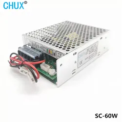 CHUX 60W 12V 24V UPS Charge Function Monitor Switching Power Supply Universal AC 13.8V 27.6V Battery Charger SMPS