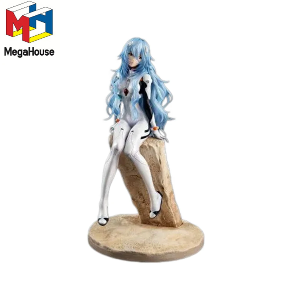 En Stock, Figura Coleccionable Original de MegaHouse, Ayanami Rei, PVC, 23 cm, Personaje de Anime, Juguete de Exhibición, Evangelion, Regalos de Escritorio