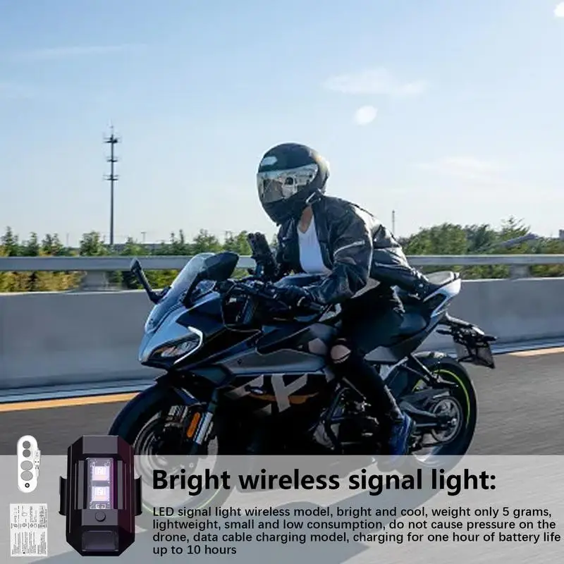 Drone Strobe Lights Strobe LED Signal Anti-Collision Light For Motorcycles Fast Charging Night Signal Light For Drones