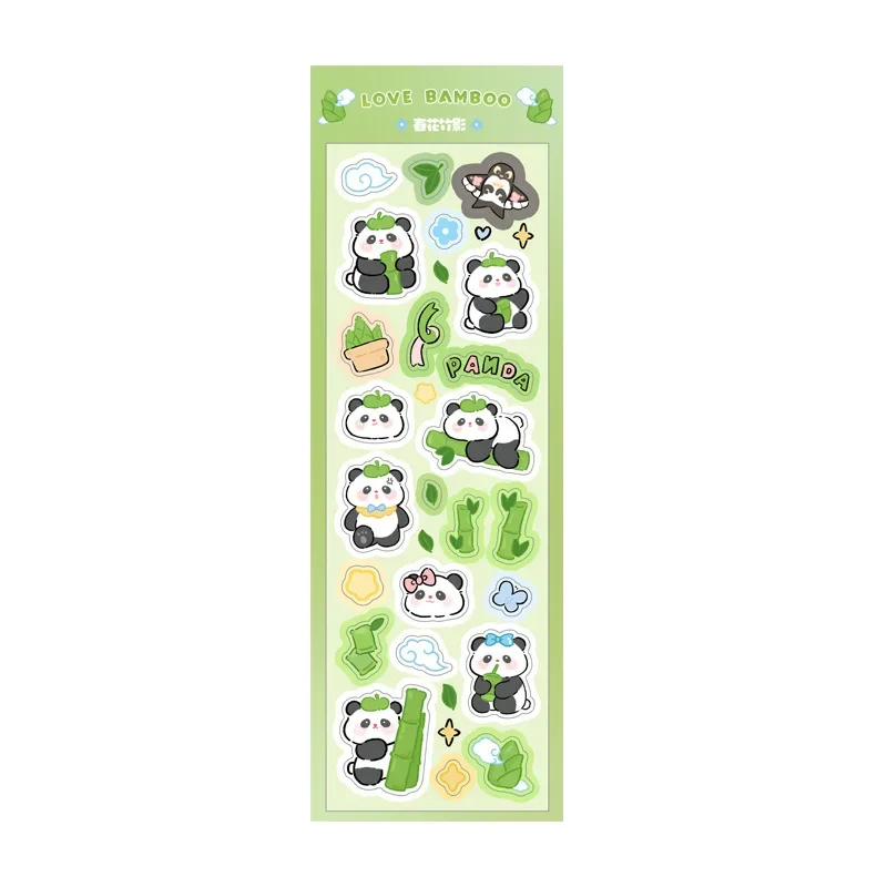 Cute Panda Guka Sticker Cartoon Handbook Sticker DIY Waterproof Sticker Handmade Material