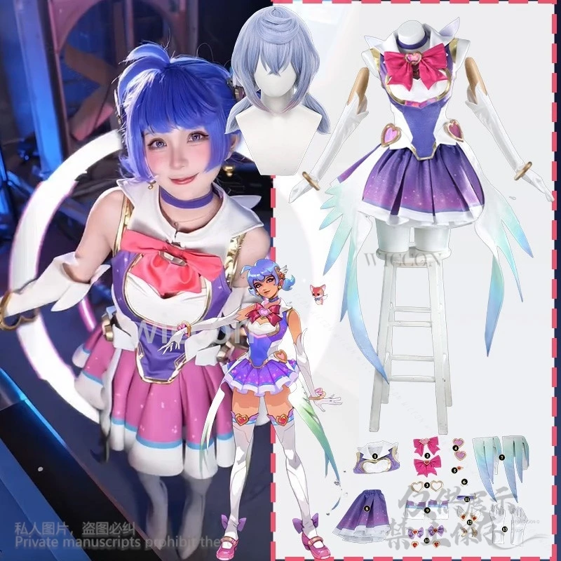 

Anime Game Watchh2 Cos Kiriko Costume Magic Girls Fantasia Sailor Suits Y2K Sweet Kawaii Lolita Uniform Wigs Cos Customized