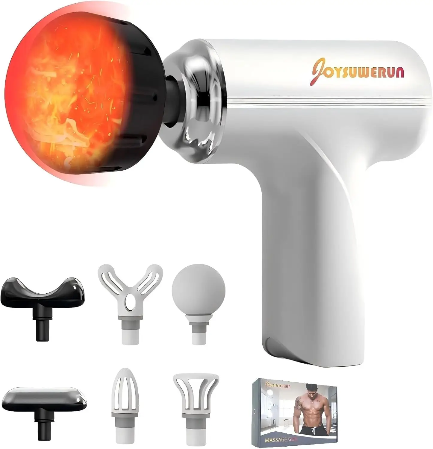 

Heated Massage Gun with Adjustable Speeds for Deep Tissue Relief & Recovery – Portable Handheld Massager for Home and Travel