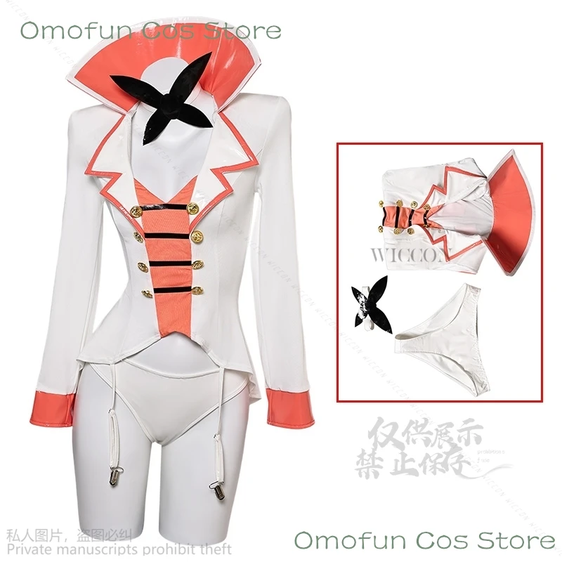 Hazbin Lucifer Cosplay Anime Hotel Sexy Morningstar Cosplay Jumpsuit Costume Bikini Devil Hell Halloween Party Adult Bodysuit