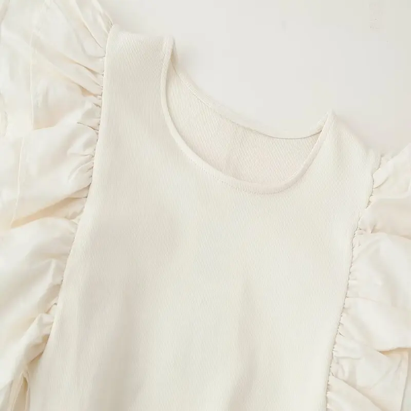 Vestido F Novo de Verão 2025 com Cinto em Camadas, Decote Redondo, Patchwork, Estilo para o Trabalho, Sem Mangas, Peça...