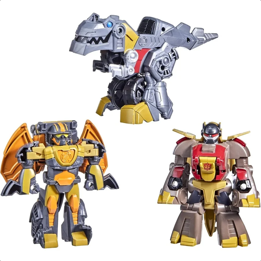 

Transformers Dinobot Adventures Dinobot Squad Grimlock Dinobot Snarl and Predaking 3Pack Converting Figures 4.5Inch Toys Ages 3