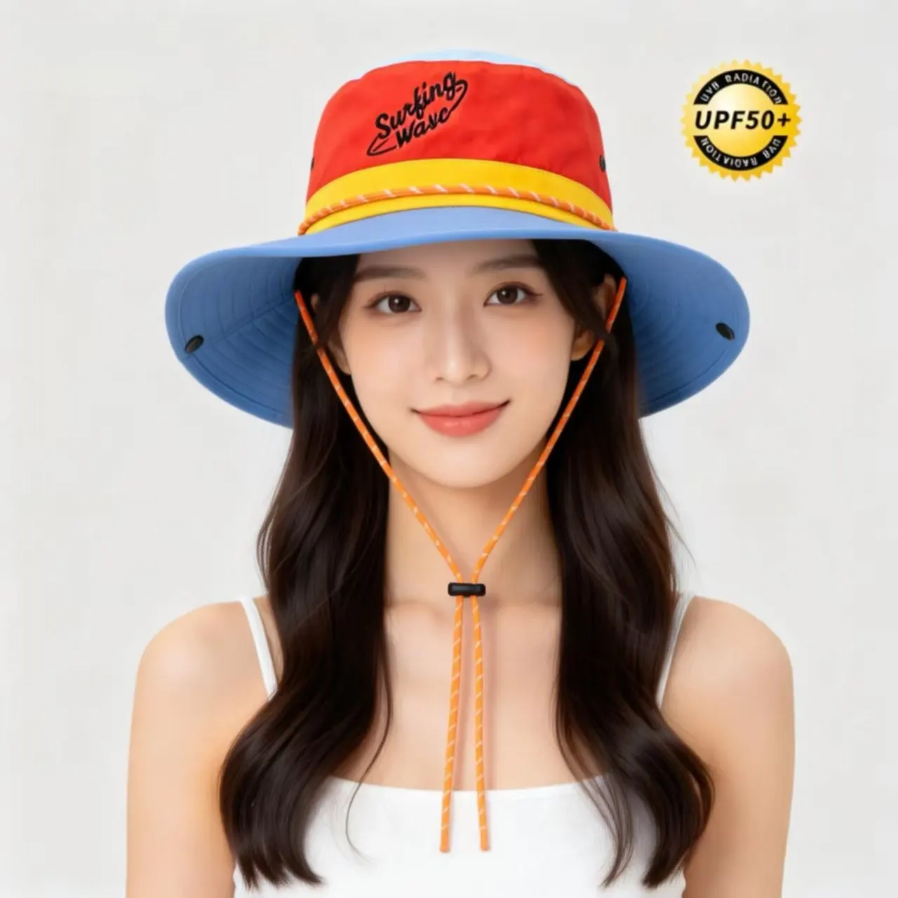Dopamine Outdoor Mountaineering Hat Japanese Retro Color Matching Bucket Hat Quick-drying Waterproof Foldable Sun Protection Hat