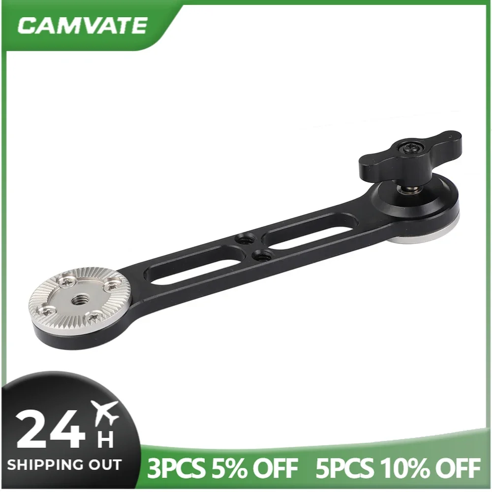 CAMVATE Versatile Extension Arm Handle Mount With Double-ended ARRI Rosette Mount M6 Thread For DSLR Camera Shoulder Mount Rig